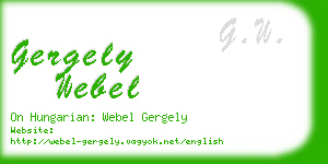 gergely webel business card